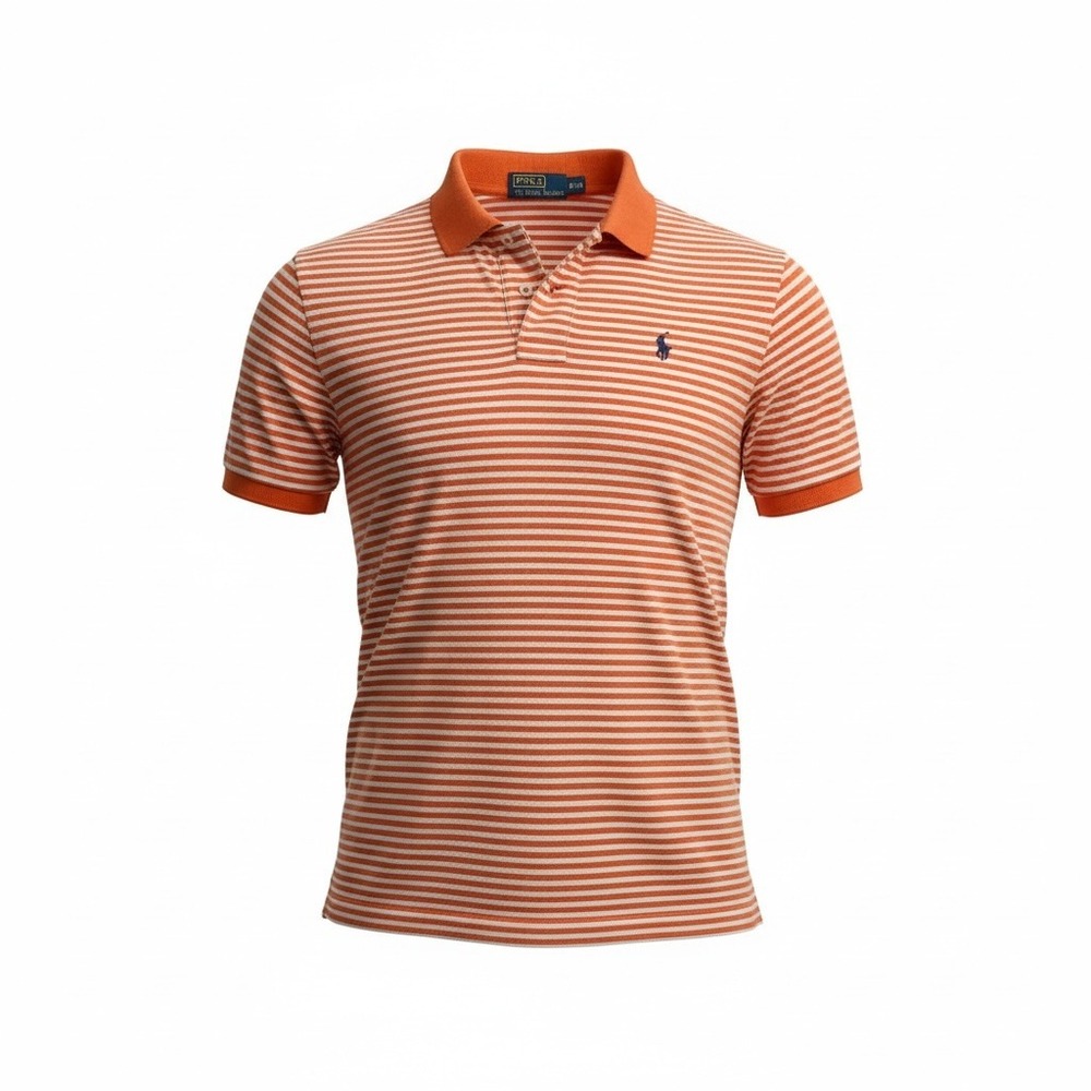 Polo Ralph Lauren Men's Short Sleeve Classic Fit Striped Mesh Polo Shirt Sz Med